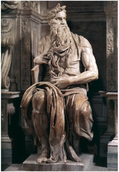 Imagen de apoyo de  Artículo Ref: 120 - Arte: ¿Por qué el Moisés de Miguel Ángel tiene cuernos?