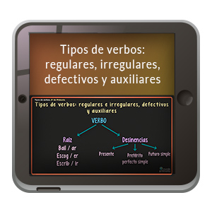 Imagen de apoyo de  Video Ref: 20 - Gramática: Tipos de verbos: regulares, irregulares, defectivos y auxiliares.